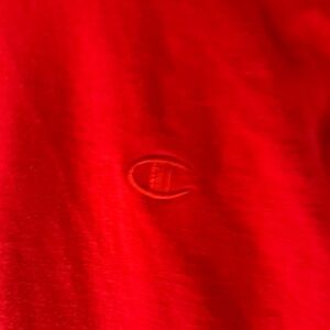 Red men’s champion hoodie